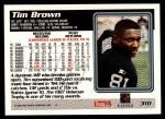 1995 Topps #310  Tim Brown  Back Thumbnail