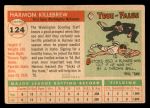 1955 Topps #124 Harmon Killebrew Back Thumbnail