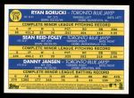 2019 Topps Heritage #376   -  Ryan Borucki / Danny Jansen / Sean Reid-Foley Blue Jays Rookie Stars Back Thumbnail