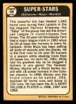 1968 Topps #490 - Mickey Mantle / Willie Mays / Harmon Killebrew Super Stars Back Thumbnail