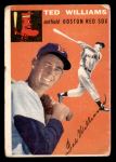 1954 Topps #1 WHT Ted Williams  Front Thumbnail