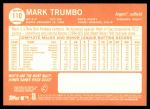 2013 Topps Heritage #110  Mark Trumbo  Back Thumbnail