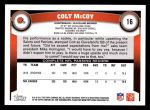 2011 Topps #16  Colt McCoy  Back Thumbnail