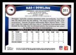 2011 Topps #311  Ras-I Dowling  Back Thumbnail