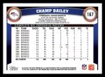 2011 Topps #167  Champ Bailey  Back Thumbnail