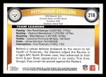 2011 Topps #216   Steelers Team Back Thumbnail