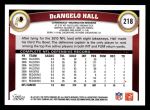 2011 Topps #218  DeAngelo Hall  Back Thumbnail