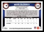 2011 Topps #234  Devin McCourty  Back Thumbnail