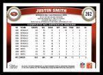 2011 Topps #262  Justin Smith  Back Thumbnail