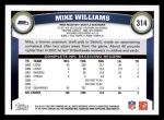 2011 Topps #314  Mike Williams  Back Thumbnail