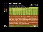 2007 Topps #154  Bill Hall  Back Thumbnail