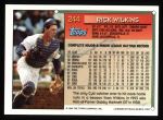 1994 Topps #244  Rick Wilkins  Back Thumbnail