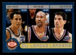 2002 Topps #182   -  Doug Christie / John Stockton / Karl Malone / Allen Iverson / Jason Kidd / Ron Artest Steals Leaders Front Thumbnail