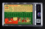 1954 Topps #128 Hank Aaron Back Thumbnail