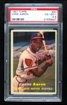 1957 Topps #20 Hank Aaron Front Thumbnail