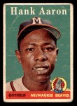 1958 Topps #30 WN Hank Aaron Front Thumbnail