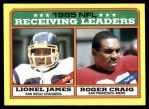 1986 Topps #226   -  Lionel James / Roger Craig Receiving Leaders Front Thumbnail