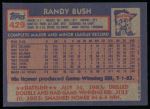 1984 Topps #429  Randy Bush  Back Thumbnail