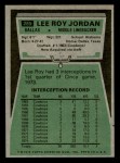 1975 Topps #285  Lee Roy Jordan  Back Thumbnail