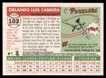 2004 Topps Heritage #102  Orlando Cabrera  Back Thumbnail