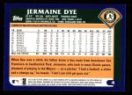 2003 Topps #4  Jermaine Dye  Back Thumbnail