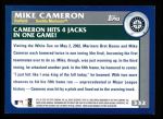 2003 Topps #332   -  Mike Cameron Season Highlights Back Thumbnail