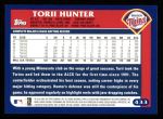 2003 Topps #433  Torii Hunter  Back Thumbnail