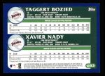 2003 Topps #683   -  Prospects - Taggert Bozied / Xavier Nady Padre Prospects Back Thumbnail