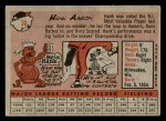 1958 Topps #30 WN Hank Aaron Back Thumbnail