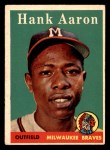 1958 Topps #30 WN Hank Aaron Front Thumbnail