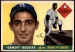 1955 Topps #123 Sandy Koufax Front Thumbnail