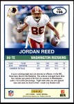 2019 Score #196  Jordan Reed  Back Thumbnail
