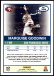 2019 Score #309  Marquise Goodwin   Back Thumbnail