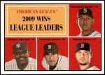 2010 Topps Heritage #48   -  Felix Hernandez / C.C. Sabathia / Justin Verlander / Josh Beckett AL Pitching Leaders Front Thumbnail