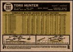 2010 Topps Heritage #202  Torii Hunter  Back Thumbnail