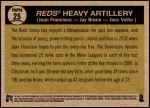 2010 Topps Heritage #25   -  Juan Francisco / Jay Bruce / Joey Votto Reds' Heavy Artillery Back Thumbnail