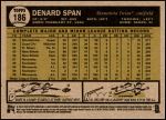 2010 Topps Heritage #186  Denard Span  Back Thumbnail