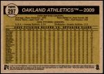 2010 Topps Heritage #297   Athletics Team Back Thumbnail