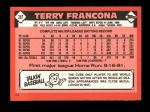 1986 Topps Traded #38 T Terry Francona  Back Thumbnail