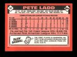 1986 Topps Traded #58 T Pete Ladd  Back Thumbnail