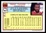 1992 Topps #232  Trent Tucker  Back Thumbnail