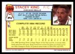 1992 Topps #359  Stacey King  Back Thumbnail