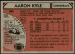 1980 Topps #286  Aaron Kyle  Back Thumbnail