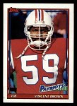 1991 Topps #620  Vincent Brown  Front Thumbnail