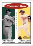 2001 Topps Heritage Then & Now #4 TH Phil Rizzuto / Derek Jeter  Front Thumbnail