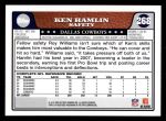 2008 Topps #268  Ken Hamlin  Back Thumbnail
