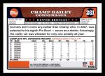 2008 Topps #261  Champ Bailey  Back Thumbnail