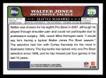 2008 Topps #279  Walter Jones  Back Thumbnail