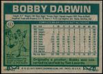 1977 Topps #617  Bobby Darwin  Back Thumbnail