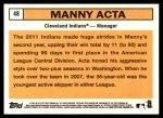 2012 Topps Heritage #48  Manny Acta  Back Thumbnail
